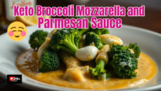 Keto Broccoli Mozzarella and Parmesan Sauce