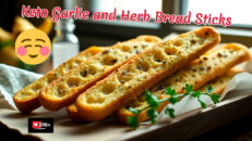 Keto Garlic and Herb Bread Sticks