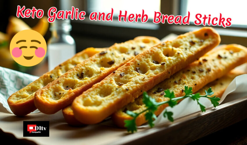 Keto Garlic and Herb Bread Sticks