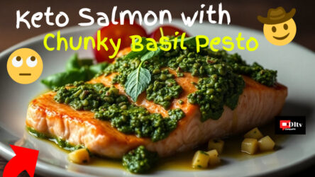 Try Our Keto Salmon with Chunky Basil Pesto