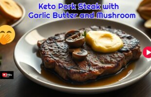 Keto Pork Steak with Garlic Butter and Mushroom